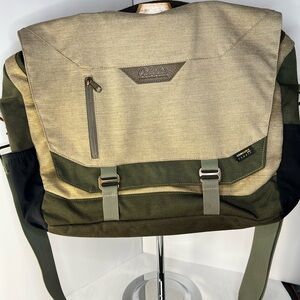 Cabela's Rugged Tan and Olive Green Canvas Messenger Bag